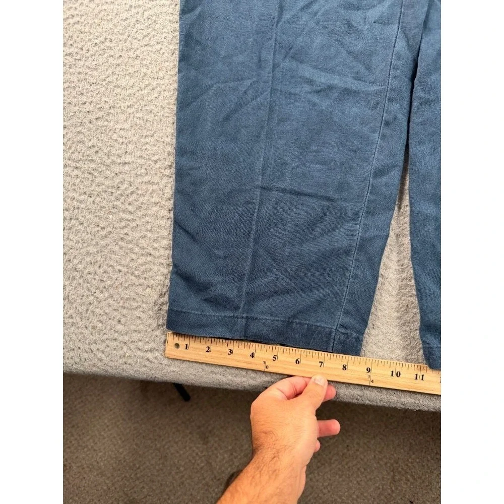 Tommy Bahama Relax Linen Pants Mens 2XL (38x30) Blue Elastic Waist Drawstring